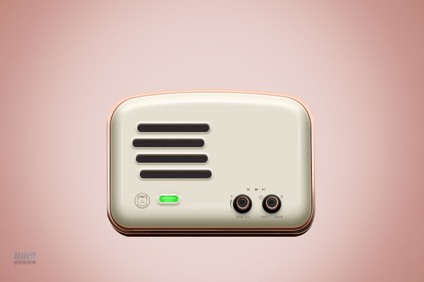 復(fù)古收音機:PS繪制立體風(fēng)格的收音機