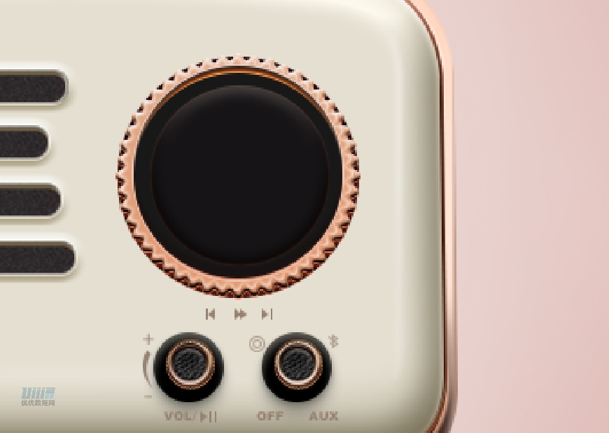 復(fù)古收音機:PS繪制立體風(fēng)格的收音機