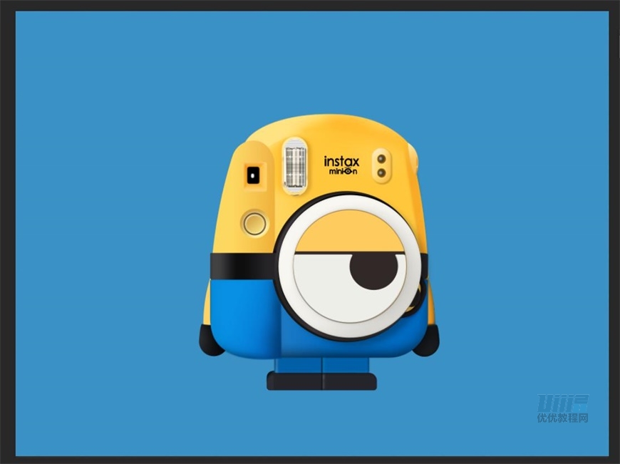 小黃人圖標:PS繪制小黃人擬物圖標