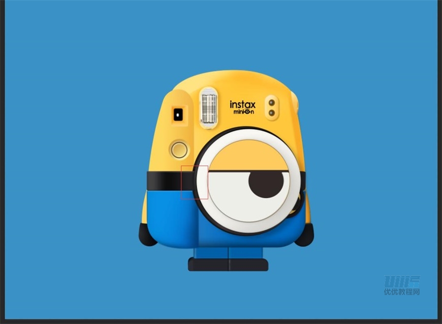 小黃人圖標:PS繪制小黃人擬物圖標