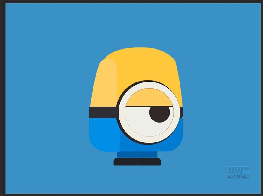 小黃人圖標:PS繪制小黃人擬物圖標