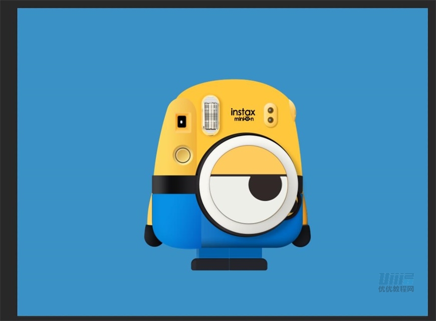 小黃人圖標:PS繪制小黃人擬物圖標