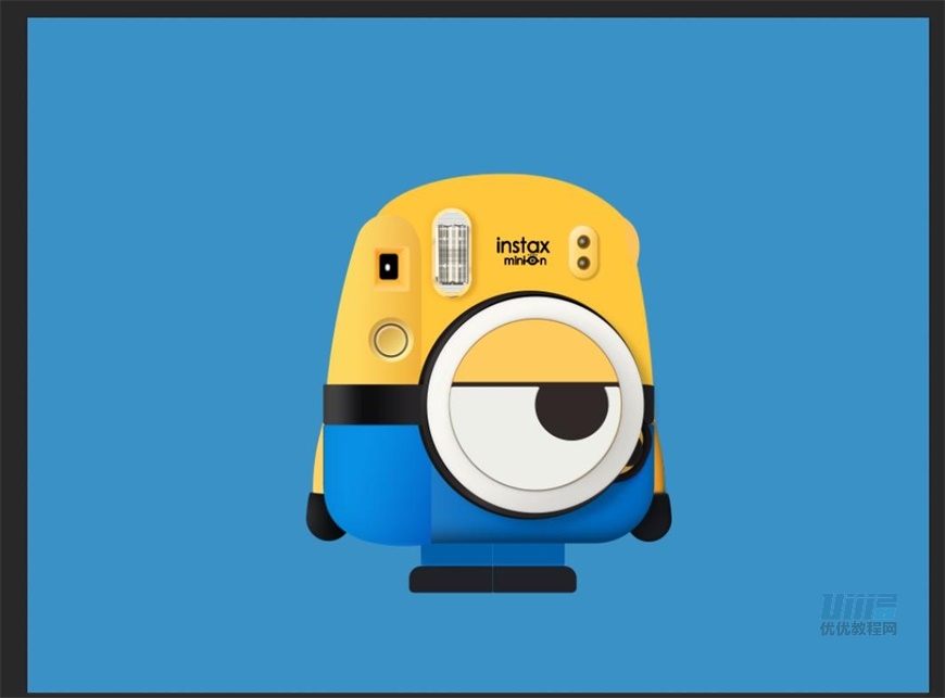 小黃人圖標:PS繪制小黃人擬物圖標