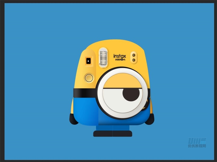 小黃人圖標:PS繪制小黃人擬物圖標