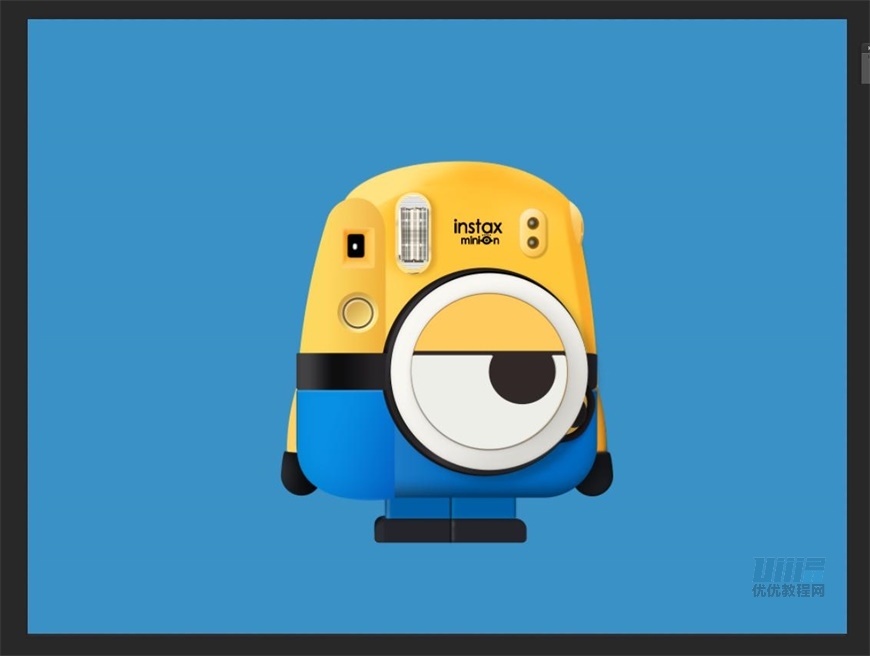 小黃人圖標:PS繪制小黃人擬物圖標