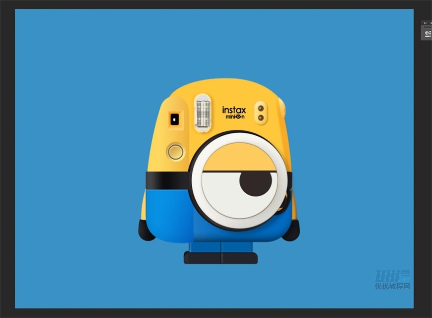 小黃人圖標:PS繪制小黃人擬物圖標