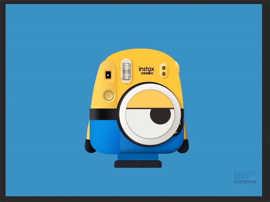 小黃人圖標:PS繪制小黃人擬物圖標