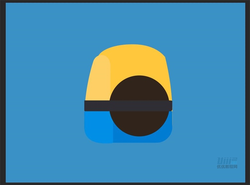 小黃人圖標:PS繪制小黃人擬物圖標