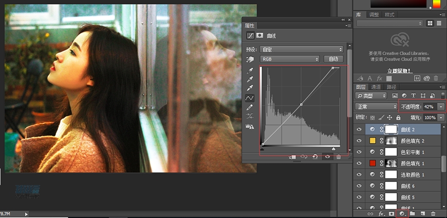 復古效果:PS調出人像復古電影藝術效果