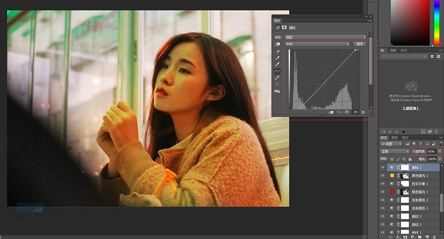 復古效果:PS調出人像復古電影藝術效果