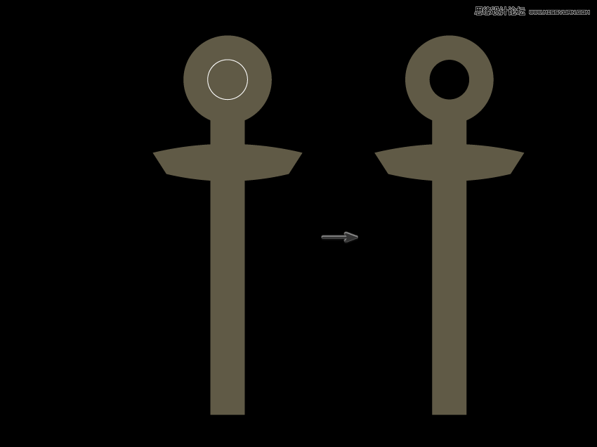 時尚船錨:AI繪制鮮花裝飾的船錨圖標