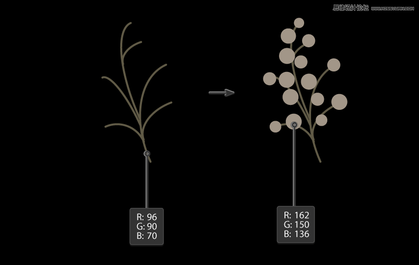 時(shí)尚船錨:AI繪制鮮花裝飾的船錨圖標(biāo)