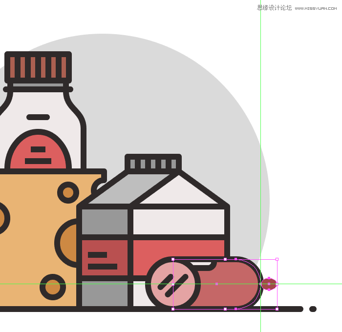 食物圖標:AI繪制簡約風格的食品圖標