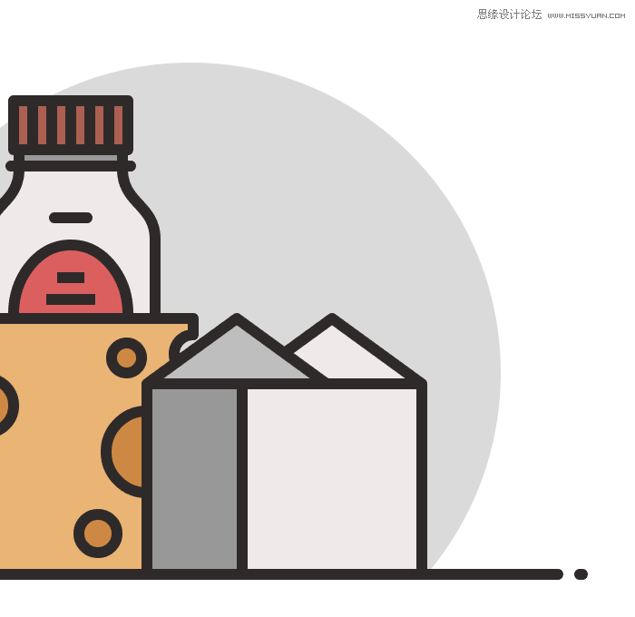 食物圖標:AI繪制簡約風格的食品圖標