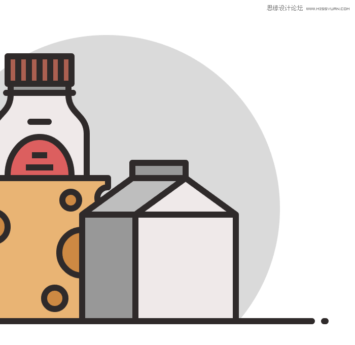 食物圖標:AI繪制簡約風格的食品圖標