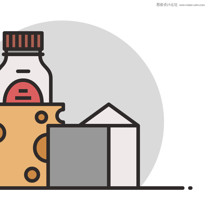 食物圖標:AI繪制簡約風格的食品圖標