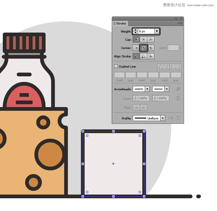 食物圖標:AI繪制簡約風格的食品圖標