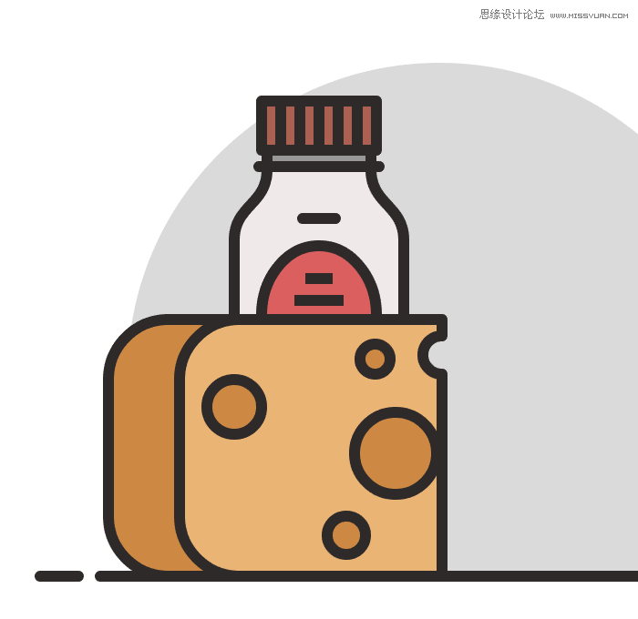 食物圖標:AI繪制簡約風格的食品圖標