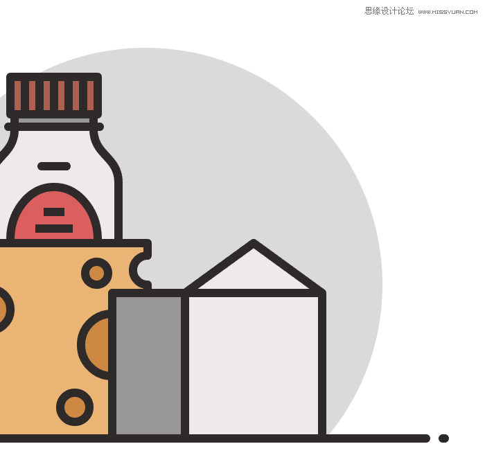 食物圖標:AI繪制簡約風格的食品圖標