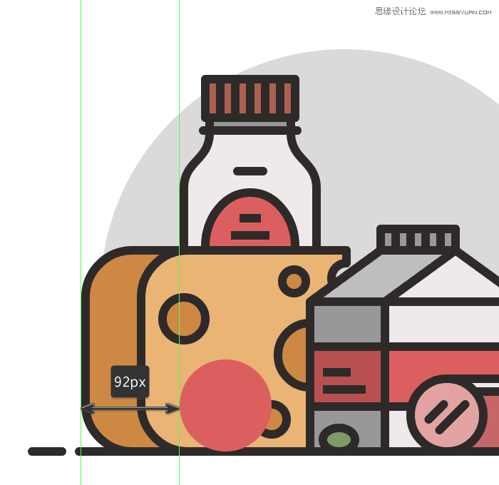 食物圖標:AI繪制簡約風格的食品圖標