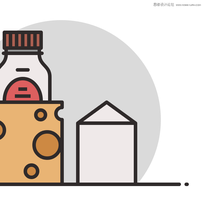 食物圖標:AI繪制簡約風格的食品圖標