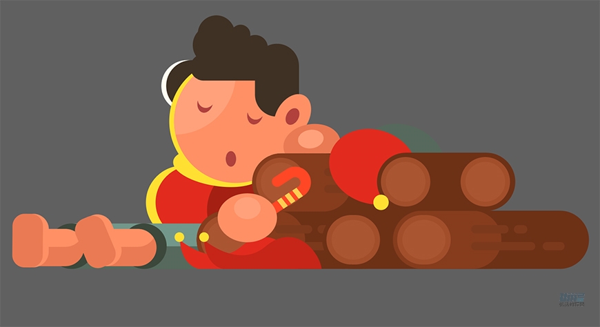 圣誕插畫:AI繪制簡約風格圣誕節插畫