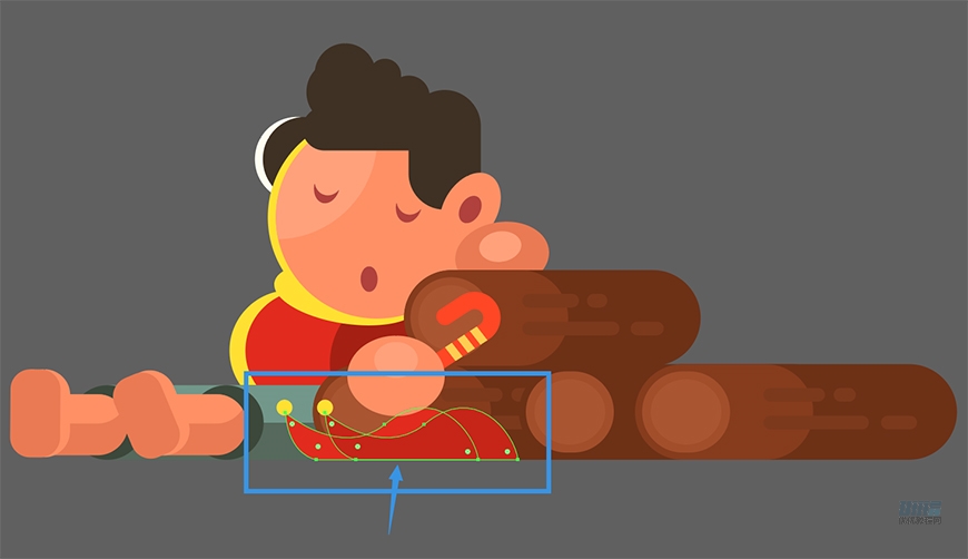 圣誕插畫:AI繪制簡約風格圣誕節插畫