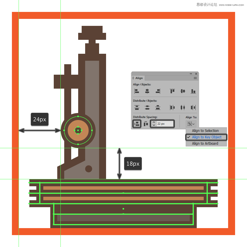 復(fù)古圖標:AI設(shè)計科學(xué)主題圖標教程