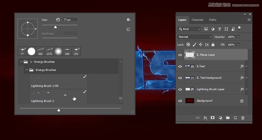 閃電文字:用PS制作閃電特效藝術(shù)字