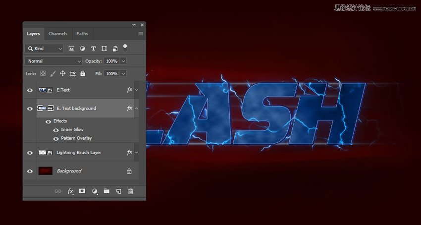 閃電文字:用PS制作閃電特效藝術字
