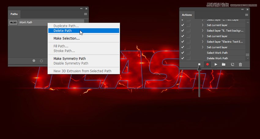 閃電文字:用PS制作閃電特效藝術(shù)字