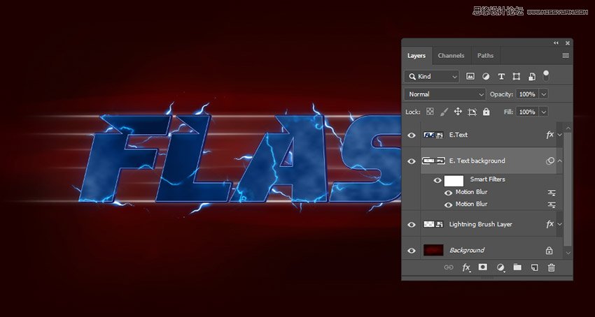 閃電文字:用PS制作閃電特效藝術字