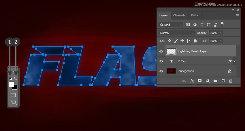 閃電文字:用PS制作閃電特效藝術字