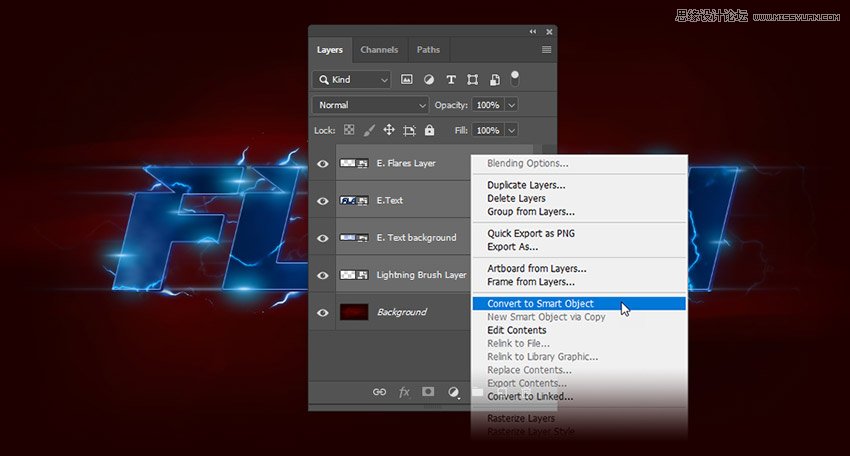 閃電文字:用PS制作閃電特效藝術(shù)字