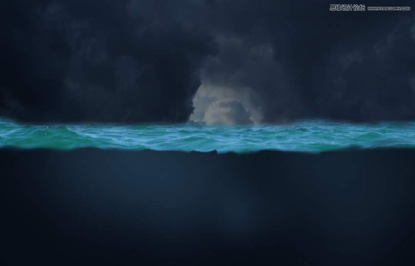 創意合成:用PS合成吞月的魚怪作品