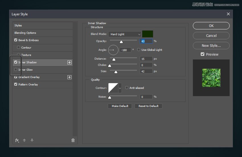 綠葉字體:用PS制作葉子組成的立體字