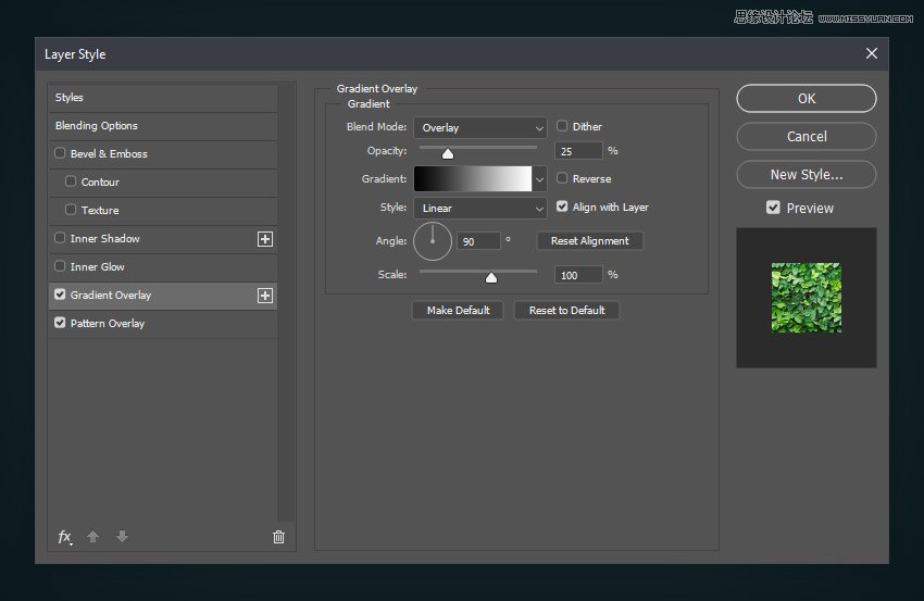 綠葉字體:用PS制作葉子組成的立體字