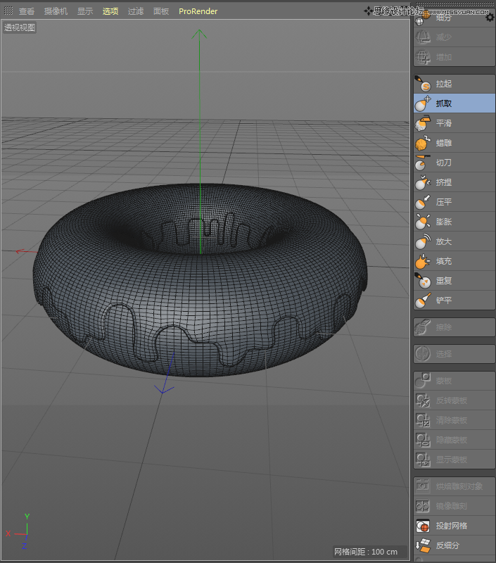 C4DԔ������Ȧ��ʳ�Ľ�ģ����Ⱦ