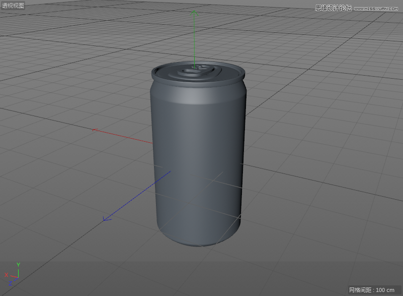 C4D制作逼真的可口可樂易拉罐模型