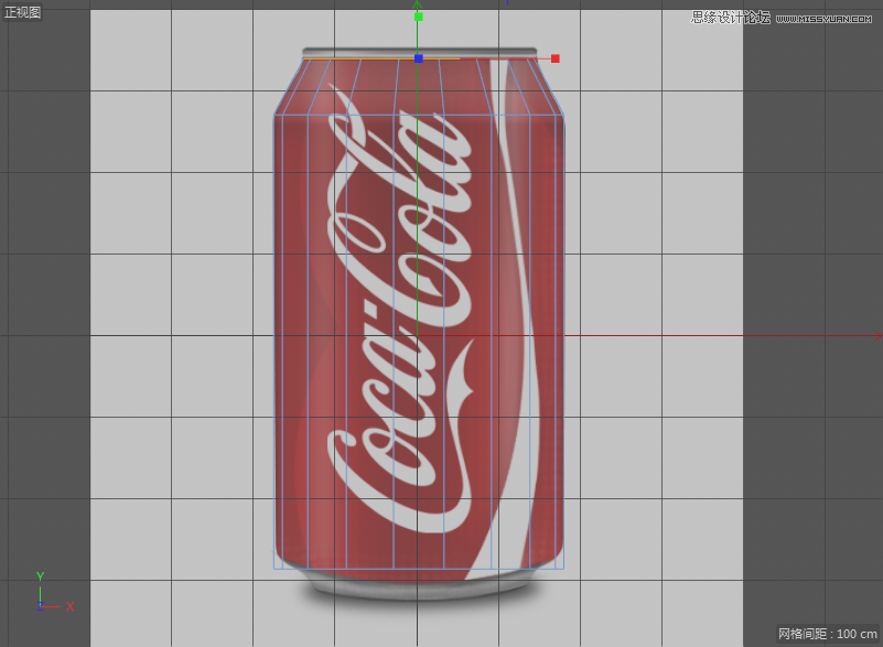 C4D制作逼真的可口可樂易拉罐模型