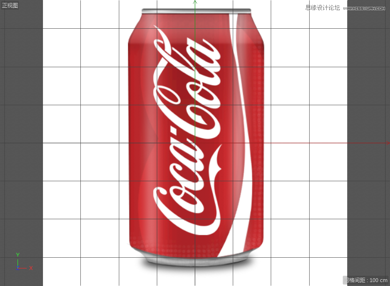 C4D制作逼真的可口可樂易拉罐模型
