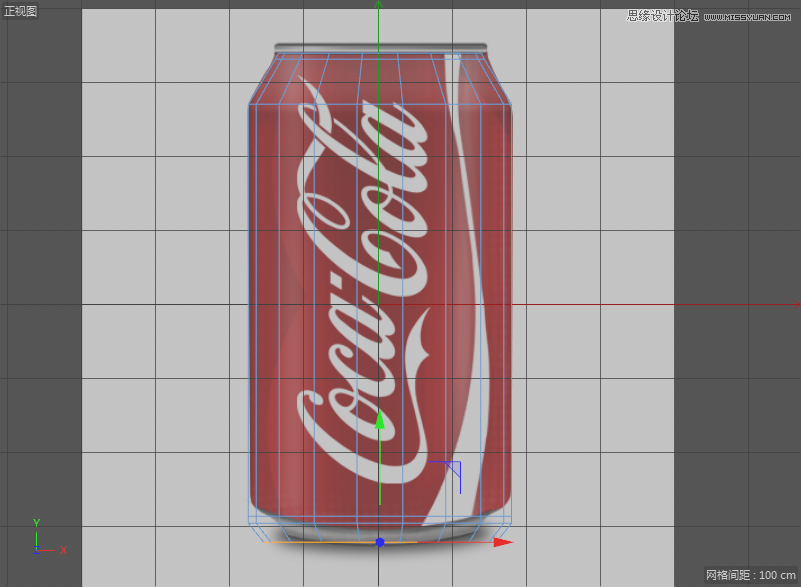 C4D制作逼真的可口可樂易拉罐模型