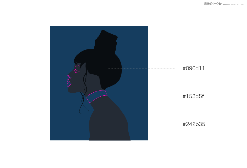 字母人像:用PS結合AI繪制人像插畫教程