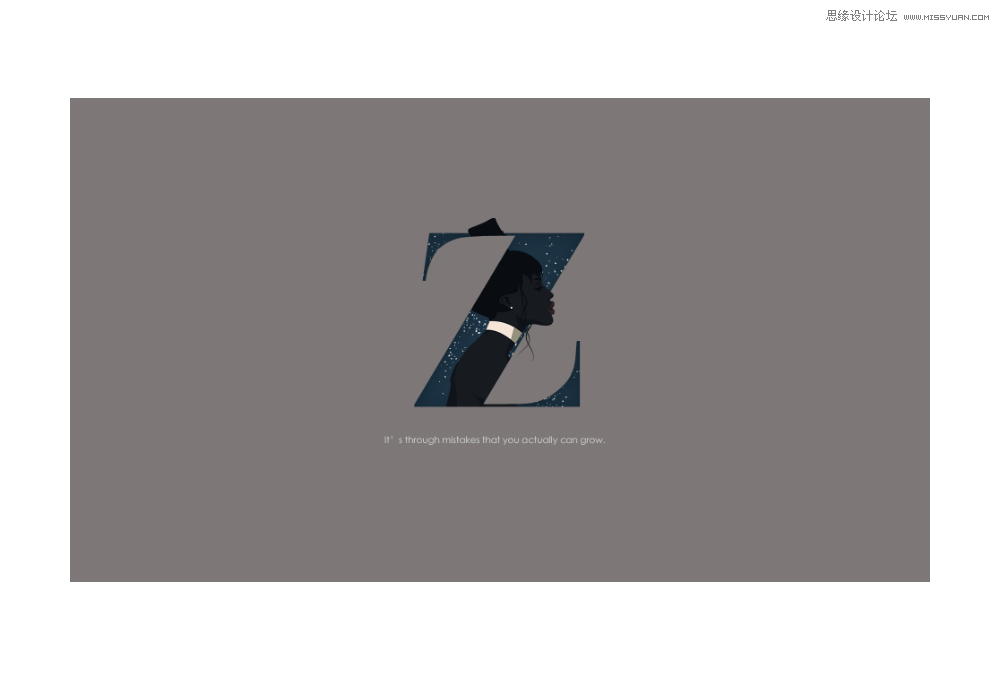 字母人像:用PS結合AI繪制人像插畫教程