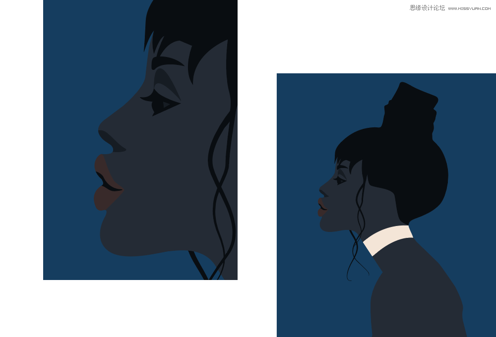 字母人像:用PS結合AI繪制人像插畫教程