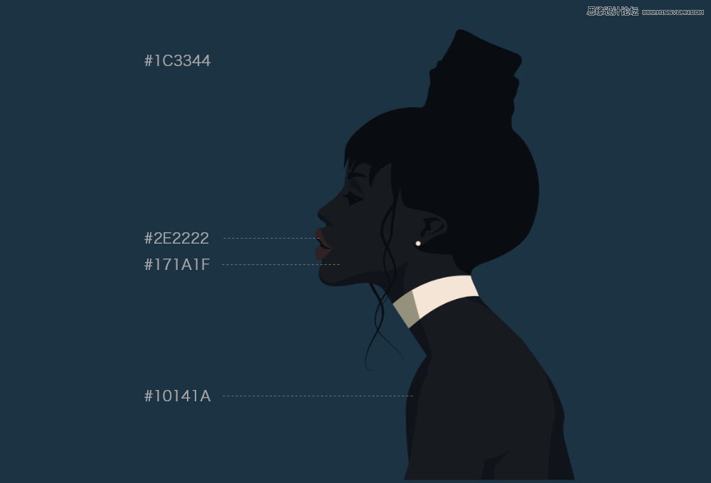 字母人像:用PS結合AI繪制人像插畫教程