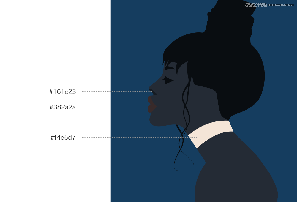 字母人像:用PS結合AI繪制人像插畫教程