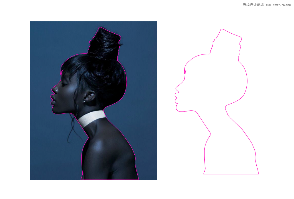 字母人像:用PS結合AI繪制人像插畫教程