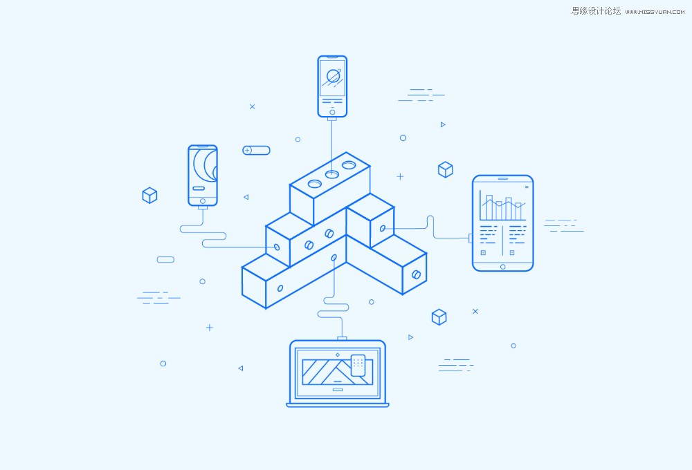 扁平化海報:用AI制作線性風格的插畫海報