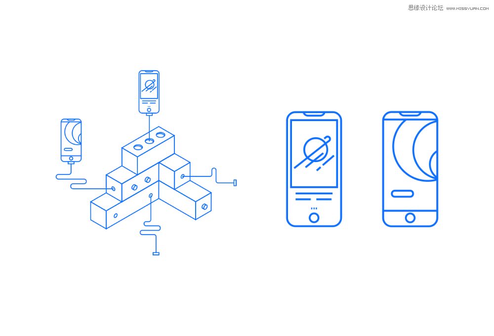 扁平化海報:用AI制作線性風格的插畫海報